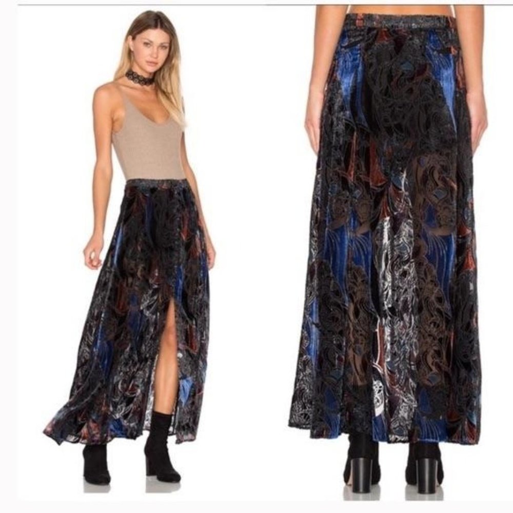 NWT Free People Love Me So Right Velvet Skirt
